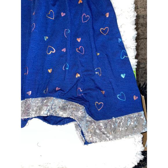 So girls sz. 12 blue heart design sparkle bottom tee. Cute, great stretch - Picture 4 of 11